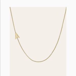Zoe Lev ‘m’ initial necklace